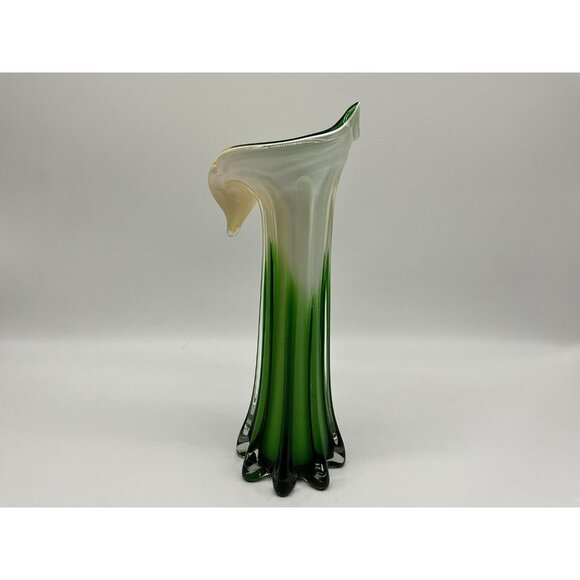 Jack In The Pulpit Calla Lily Vase 11.5 Inches Tall By Pier 1 Imports Vintage - Picture 13 of 16